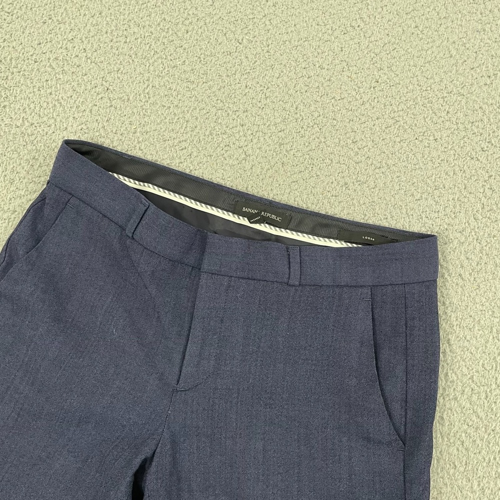 Banana Republic Logan Dress Pants Women 4 Navy Wool Lined Career Office Slacks - Picture 2 of 13